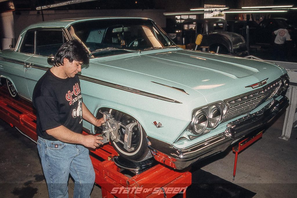 Mint Chevy Impala in the shop