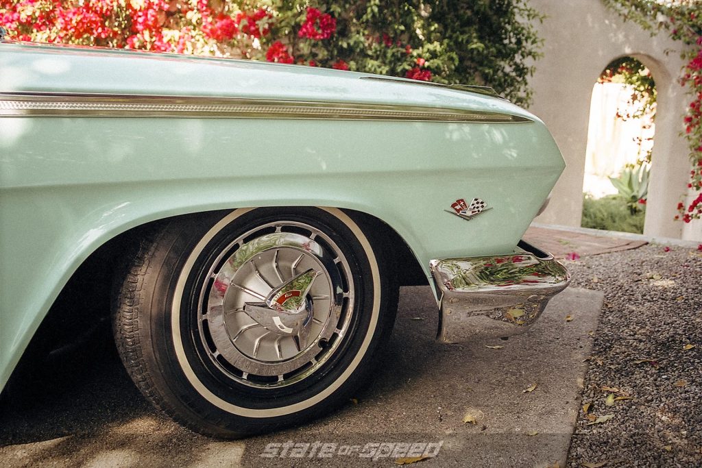 Mint Chevy Impala tire closeup