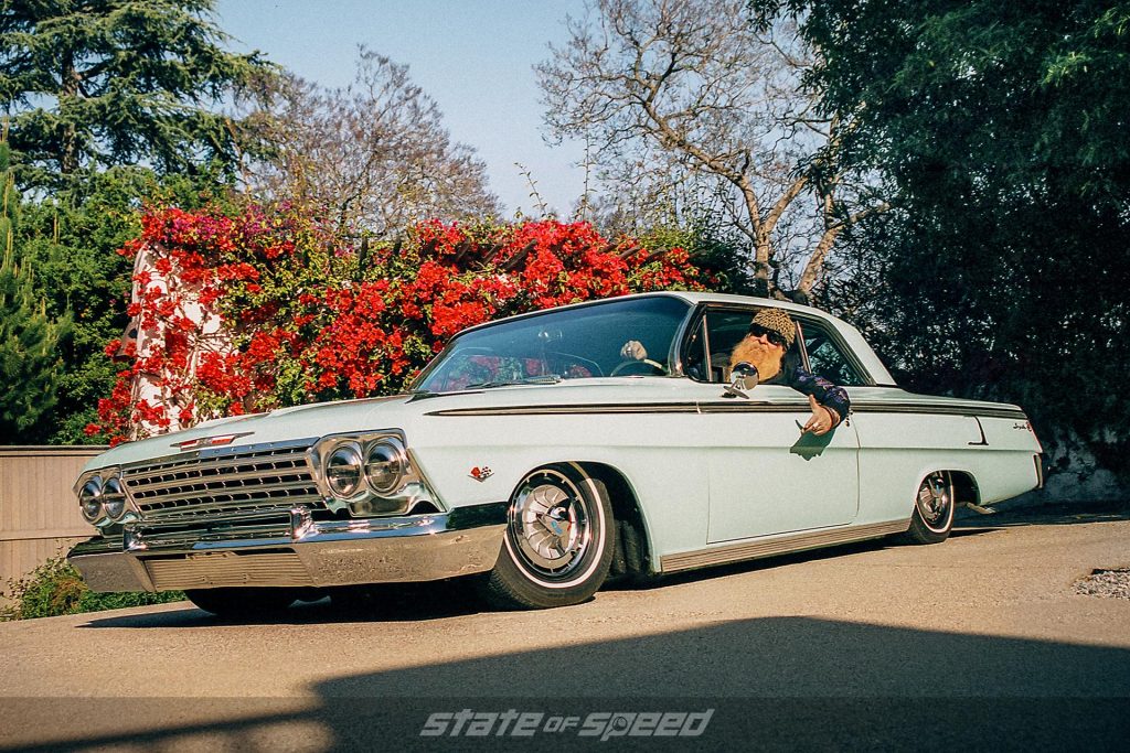 Billy Gibbon's light blue ’62 Chevy Impala SS two-door hardtop 