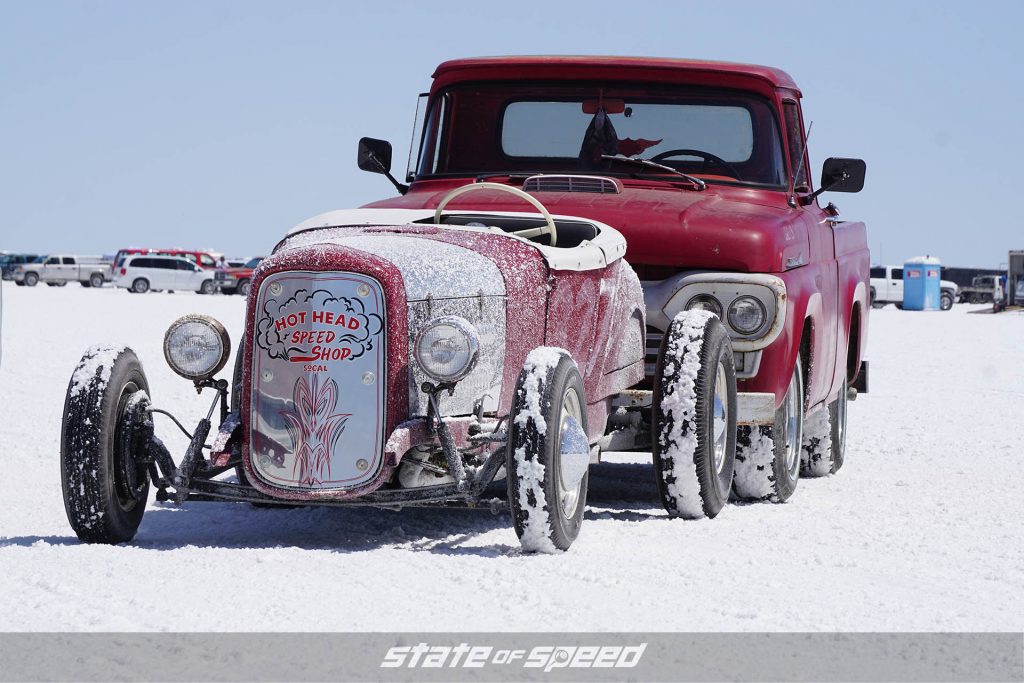 Hot rod at the salt flats