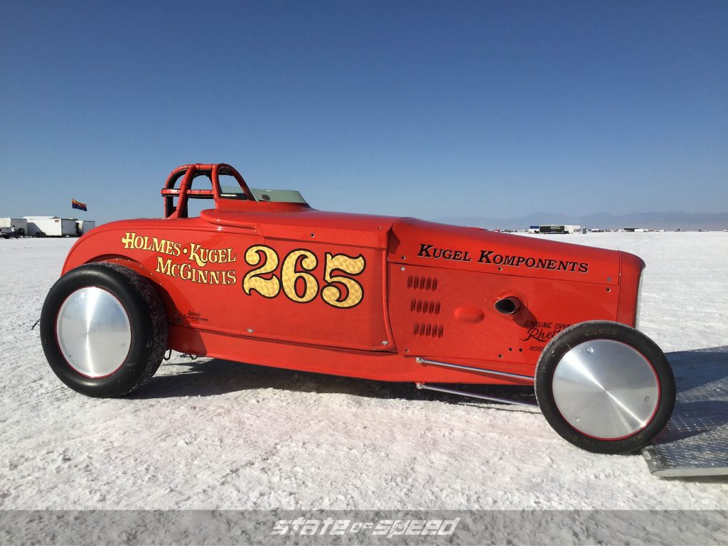 Custom roadster at Bonneville Speedway