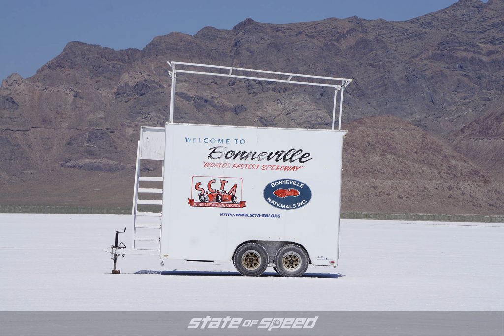 Trailer at the Bonneville Salt Flats