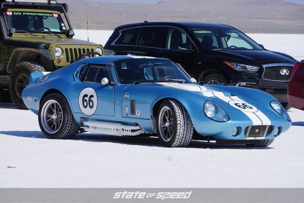 Spectator car at Bonneville Raceway during Speed Week