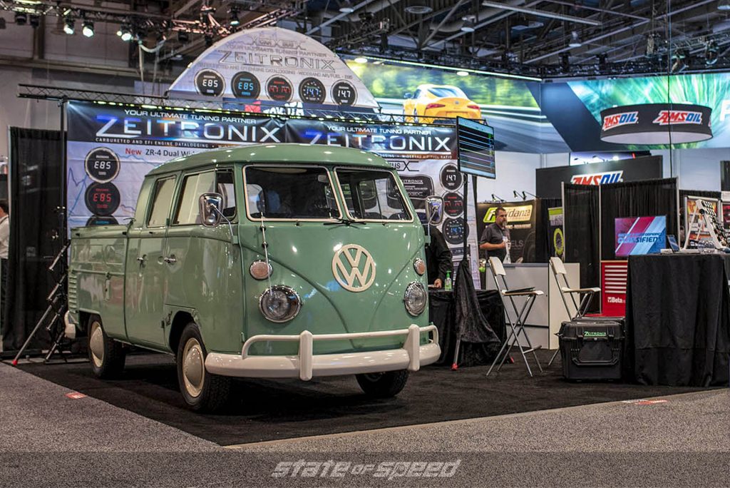 Volkswagen Transporter pickup at the Seitronix booth at SEMA