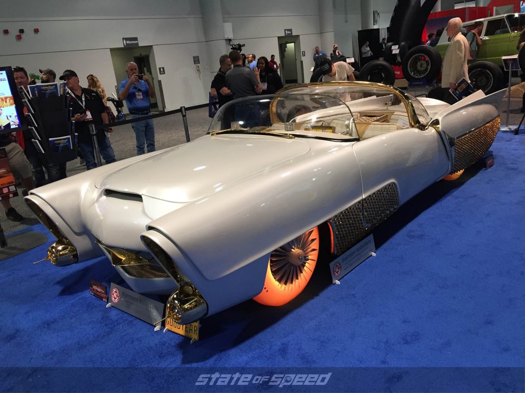 '53 Lincoln Capri named "Golden Sahara" built by "King of the Kustomizers" George Barris at SEMA 2019