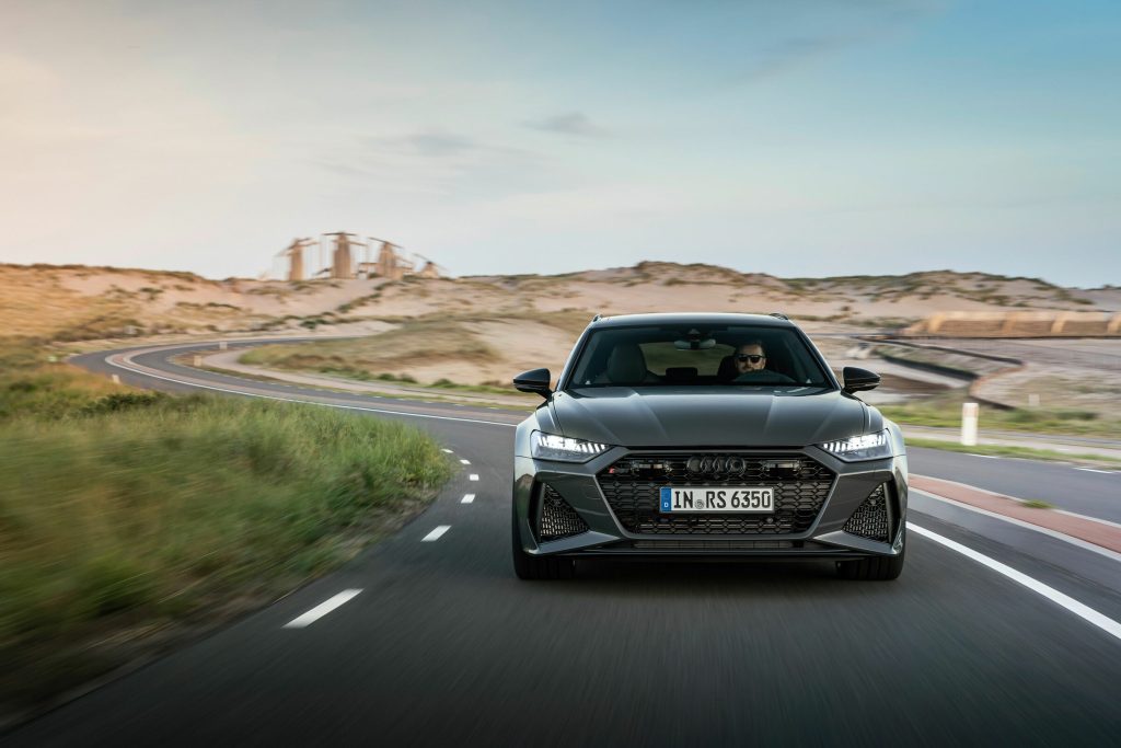 2024 Audi r6 Avant performance on a highway