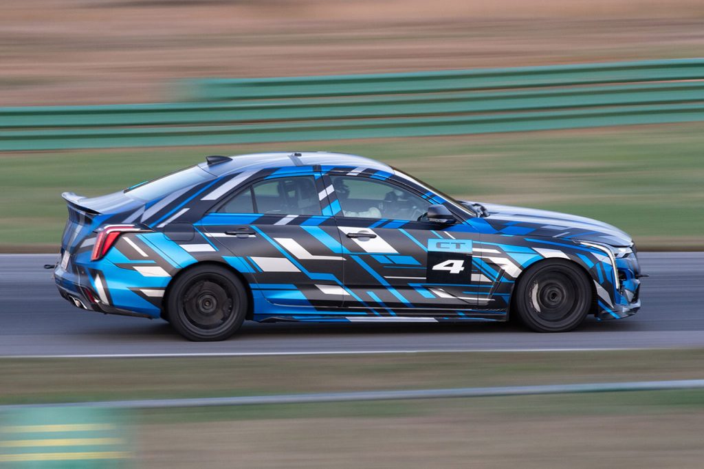 New Cadillac CT4-v Blackwing at the track