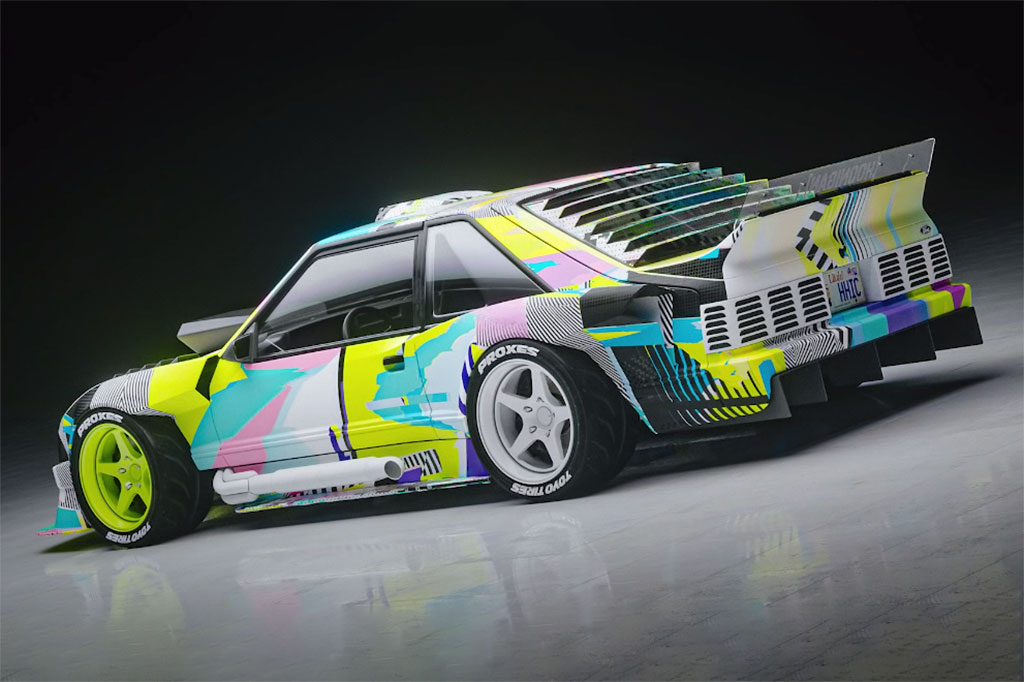 ken block's hoonifox foxbody mustang. 