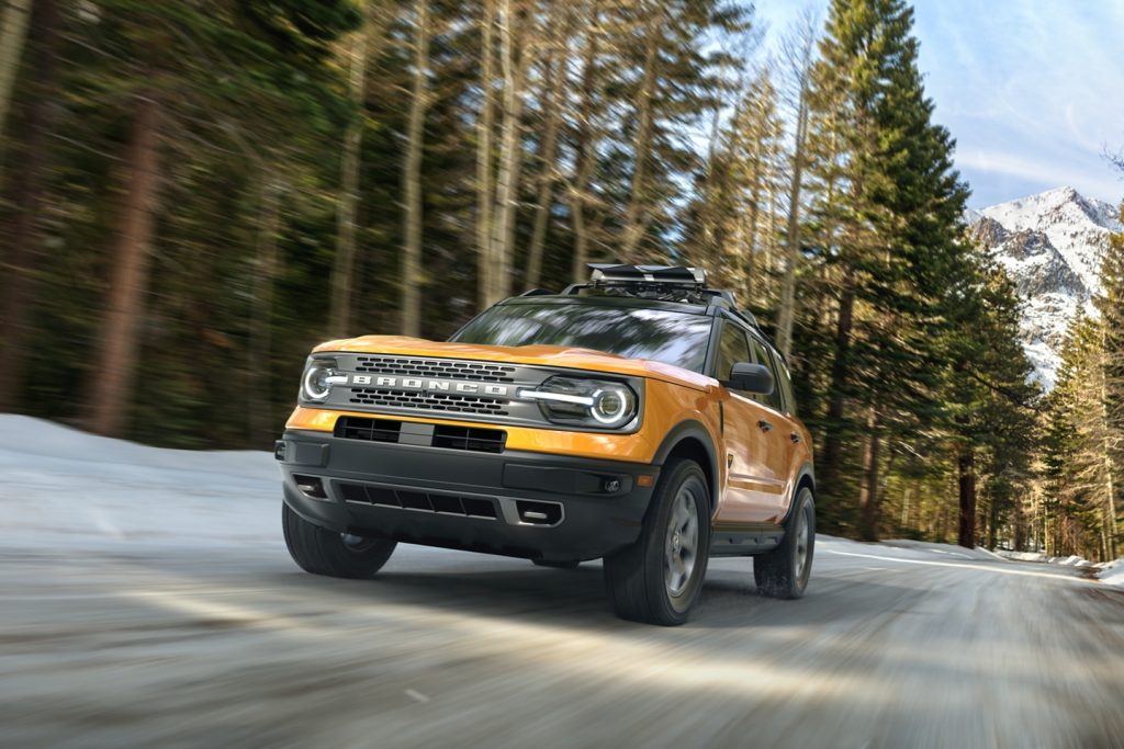 Ford off road vehicle on the highway