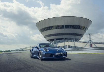 porsche on track