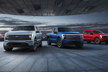 New Ford F150 Lightning electric pickup truck