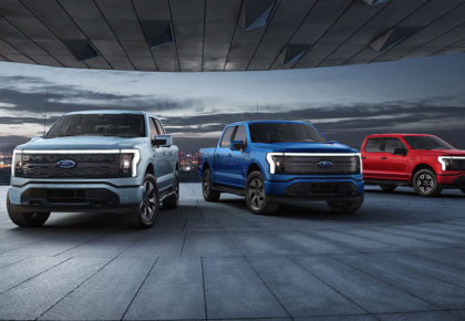 New Ford F150 Lightning electric pickup truck