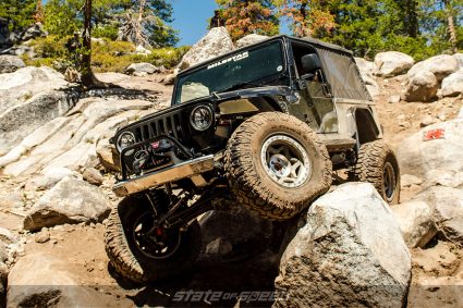 Black Jeep JK with 35 inch tires