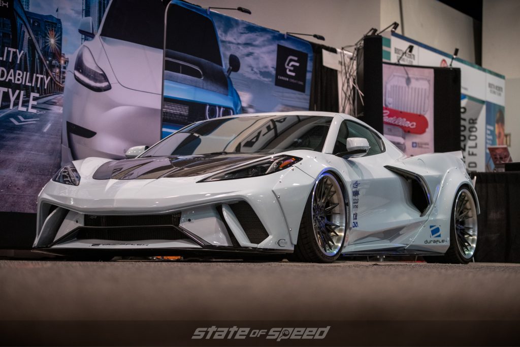 Duraflex Grey Widebody C8 Corvette at SEMA 2021