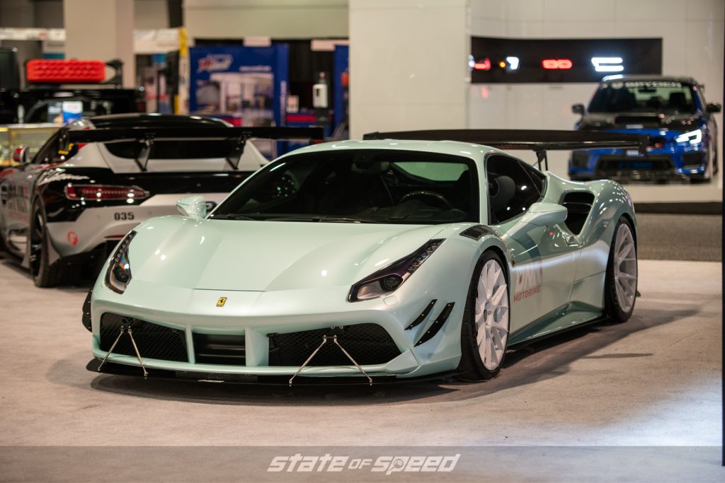 DNA Motoring MINT Green Ferrari 488 at SEMA 2021