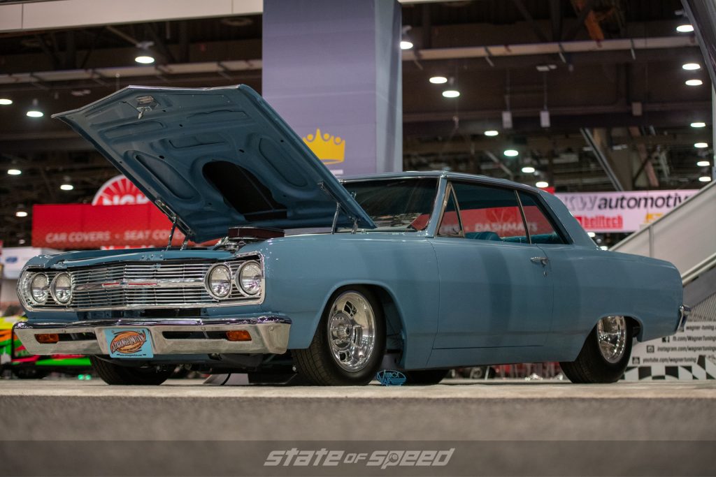 Strange Motion Blue Chevelle at SEMA 2021