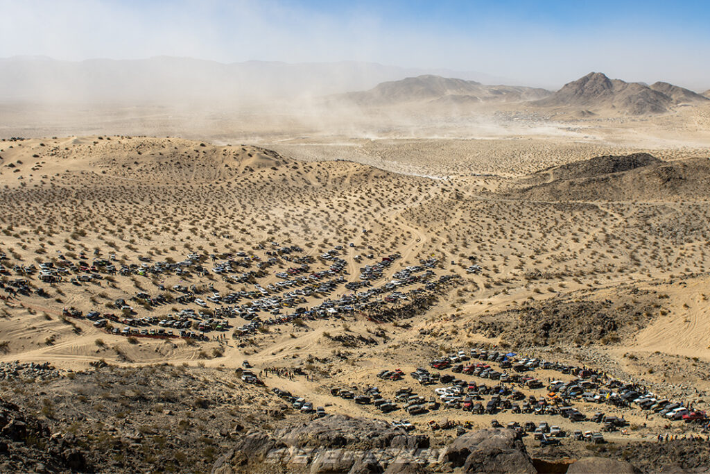parking for spectators at King of the Hammers 2022