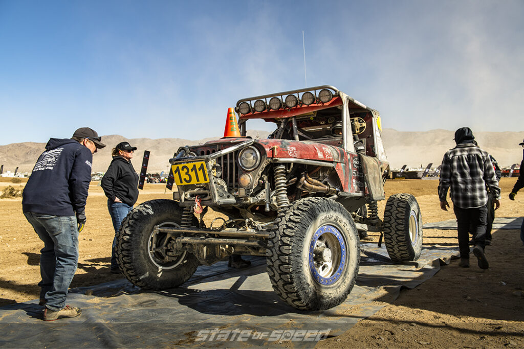 Milestar Every man Challenge competitor at the pits during King of the Hammers 2022
