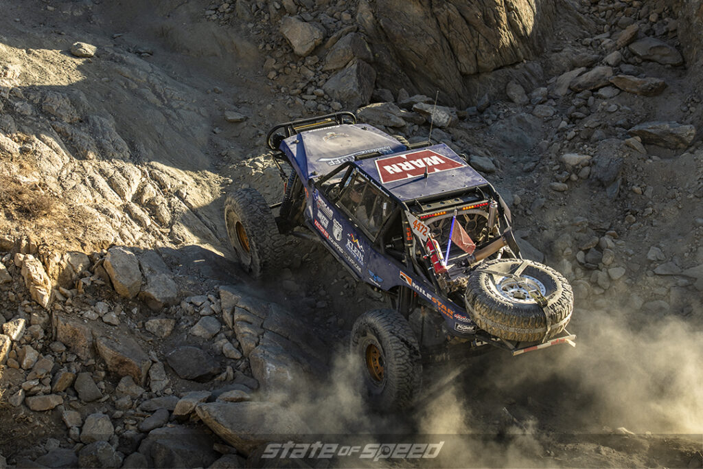 Milestar desert racer attacks a steep incline at King of the Hammers 2022