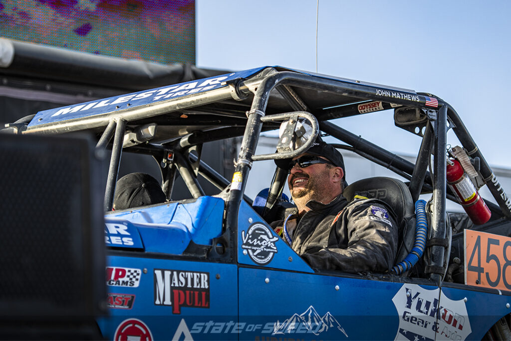 winner of the Modified 4500 Class at King of the Hammers 2022, Milestar's John Mathews 