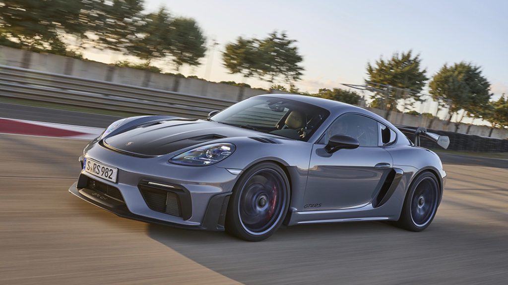 Grey 2023 Porsche 718 Cayman GT4 RS