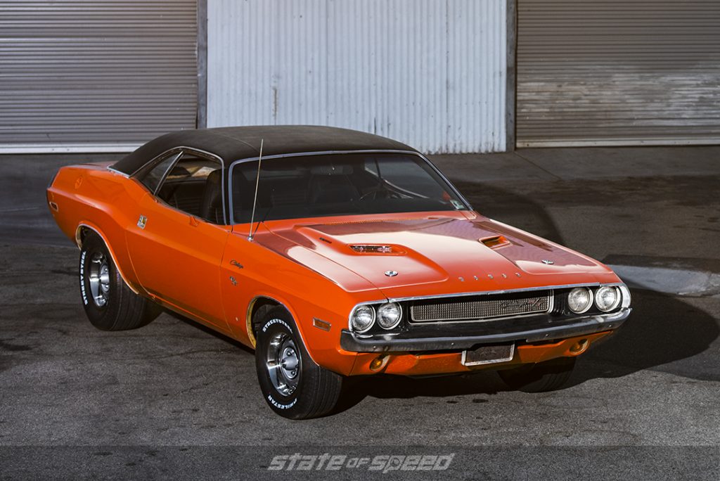 Orange dodge challenger r/t 