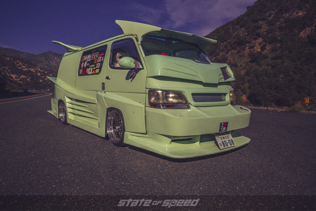 Green Bosozoku Toyota Hiace Panel Van