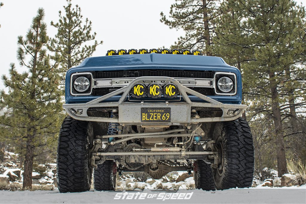 Calvary Blue 1969 Chevrolet K5 Blazer with milestar M/T tires