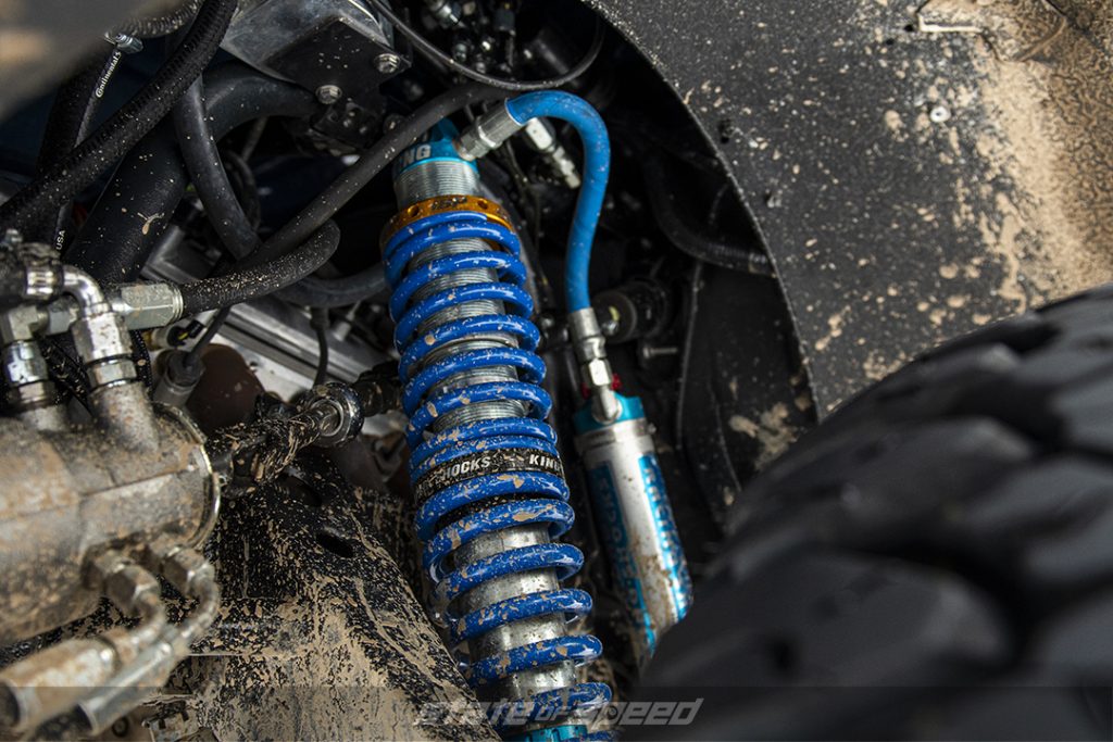 Calvary Blue 1969 Chevrolet K5 Blazer with king coilover shocks