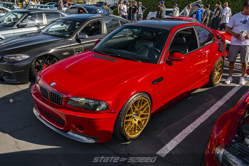 red bmw m3 e46 at state of speed la