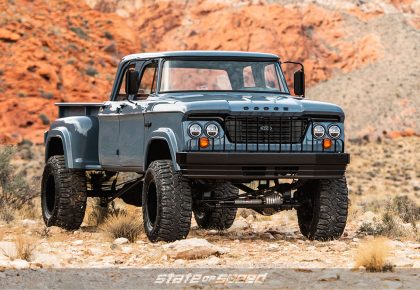 1968 Hodson Dodge W300 in a desert terrain