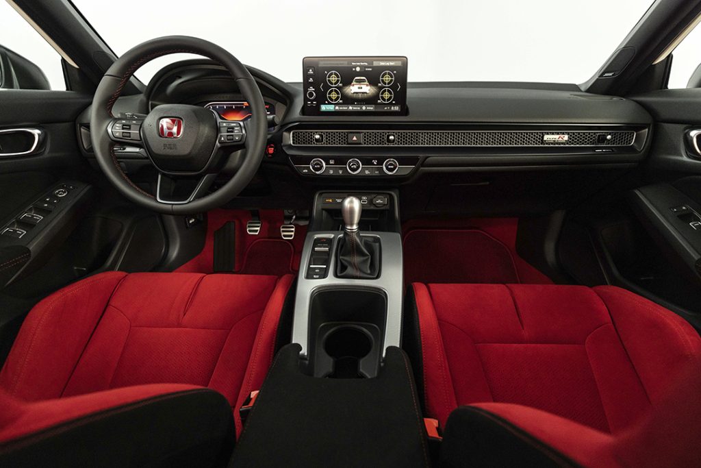 interior of 2023 Honda Civic Type R