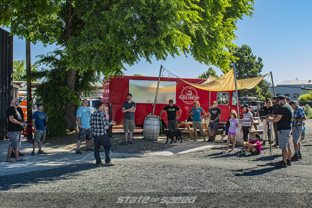 The XPDN 4 crew meet up at Spoken Moto cafe in Oregon