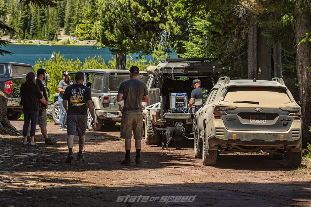 the XPDN 4 crew meet at south perry campground on lake billy chinook