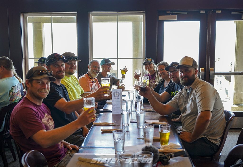 the XPDN 4 crew enjoys a beer at Old 47 Estate Winery