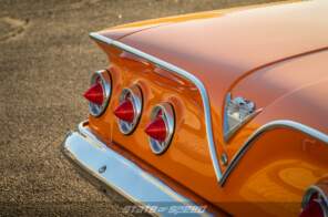 Orange 1958 chevy impala