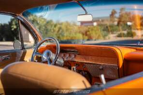 Orange 1958 chevy impala