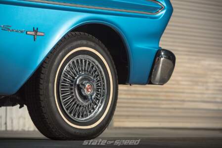 Blue 1964 Ford Falcon Futura with Milestar MS 70 All-Season tires