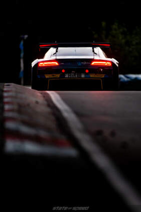 Audi R8 LMS racing at Nurburgring