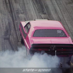 Dodge Challenger burning out