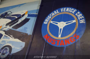 Original Venice Crew Mustangs mural at the Shelby headquarters