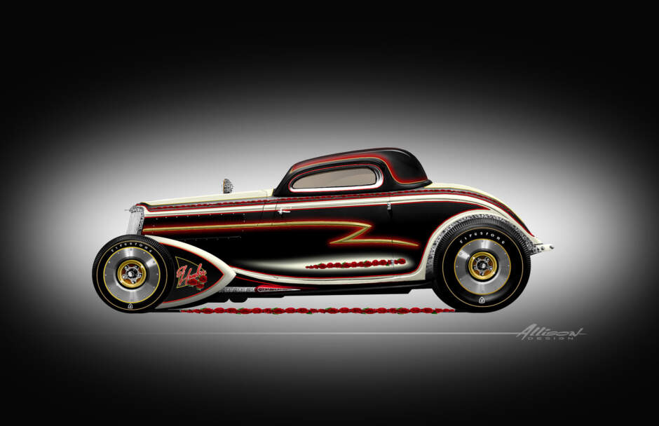 Whiskey Runner Ford Coupe concept art - El Hombre