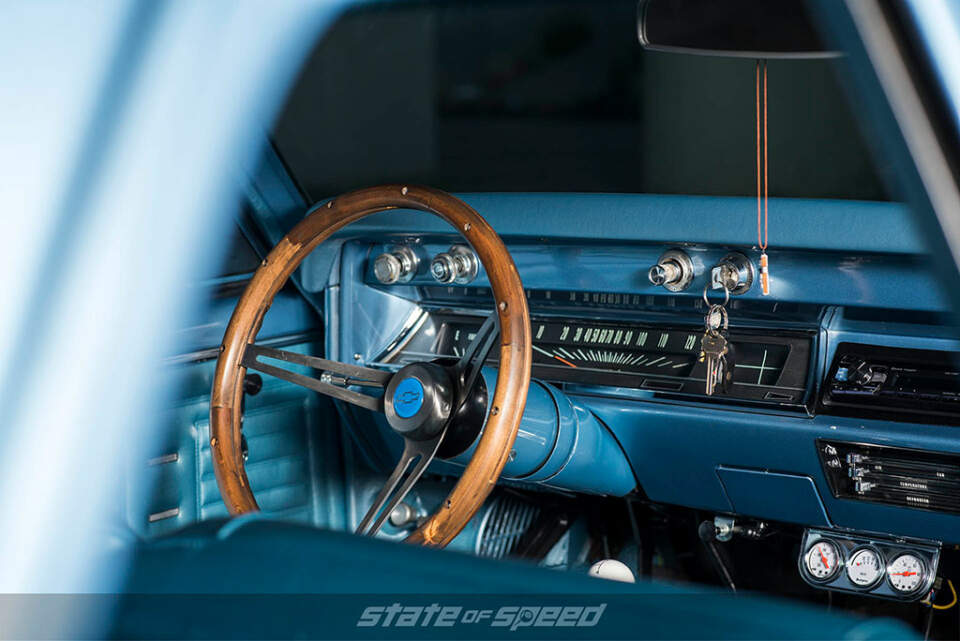 Interior of a classic chevy