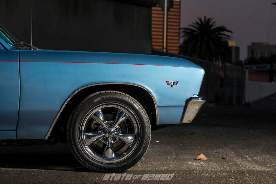 67' Chevy front wheel closeup