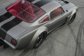 Custom fenders and red tinted windows on the Vicious Mustang
