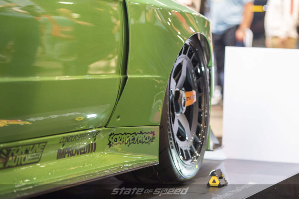 Rebellion Forge Racing E30 at Meguiar's Booth for SEMA 2019 with Rotiform wheels