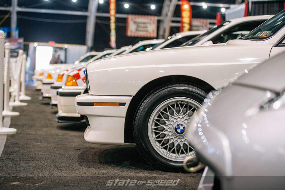 row of bmws up for auction
