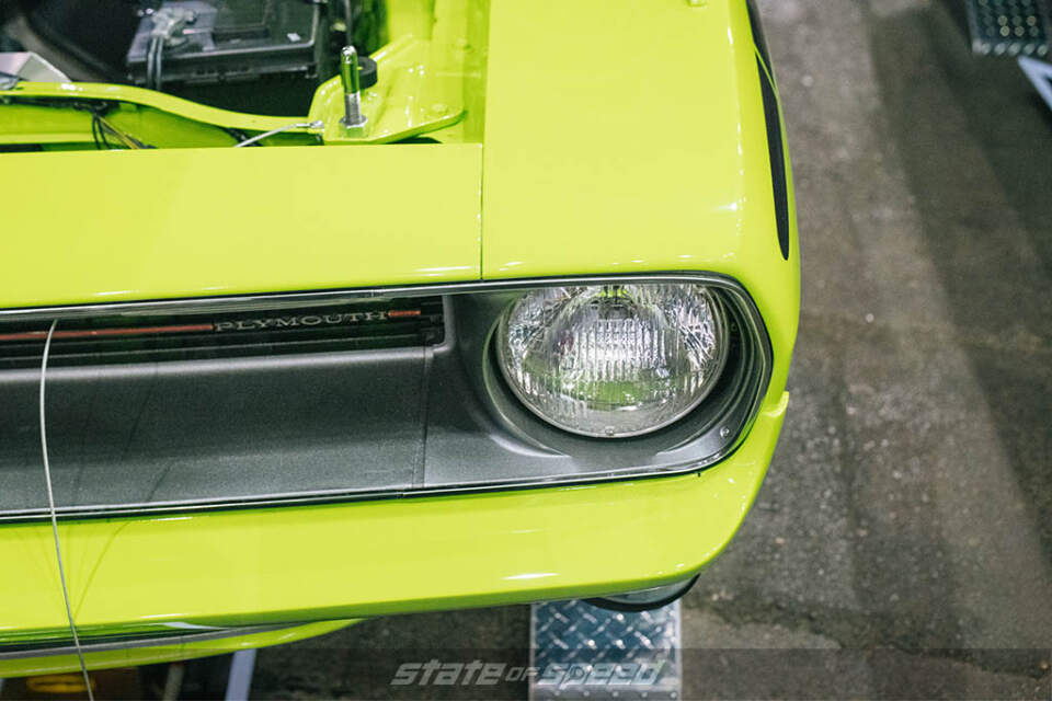 ’70 Plymouth Barracuda Custom Coupe headlight
