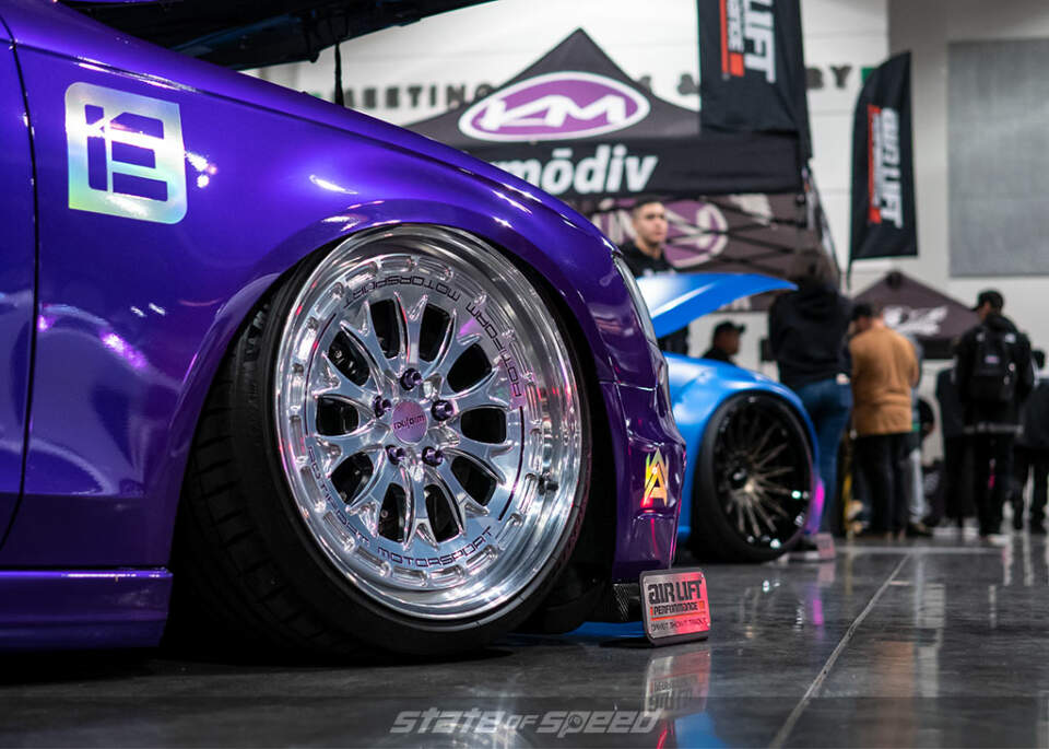 Purple Audi S4 with Air Lift Suspension and Rotiform wheels