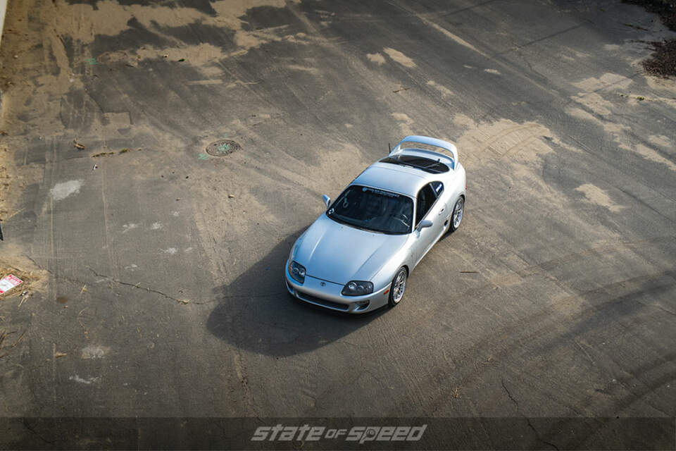 toyota supra from above
